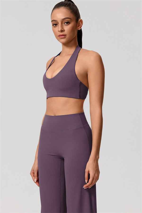 The Nestle Long Sleeve Crop Top Straight Leg Pants 2-Piece Set