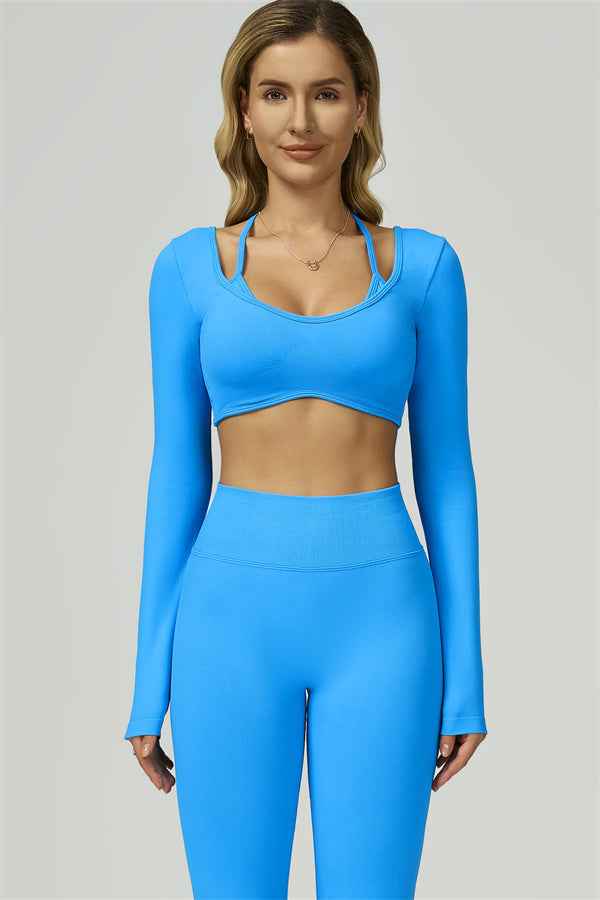 The Prime Long Sleeve Crop Top Leggings 2-Piece Set