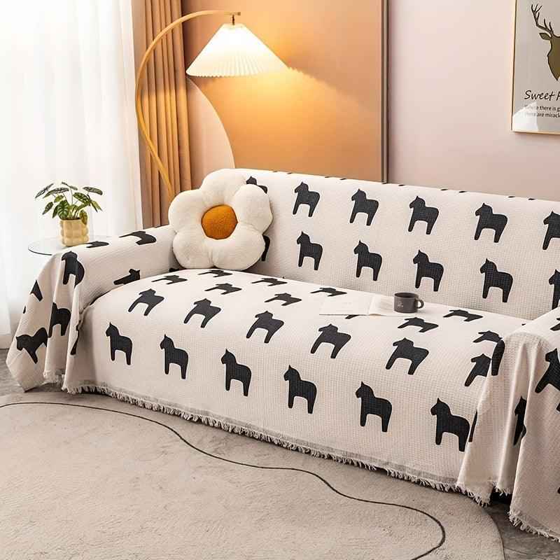 Vintage Slipcovers Couch | Plush Sofa Throw Cover for All Seasons