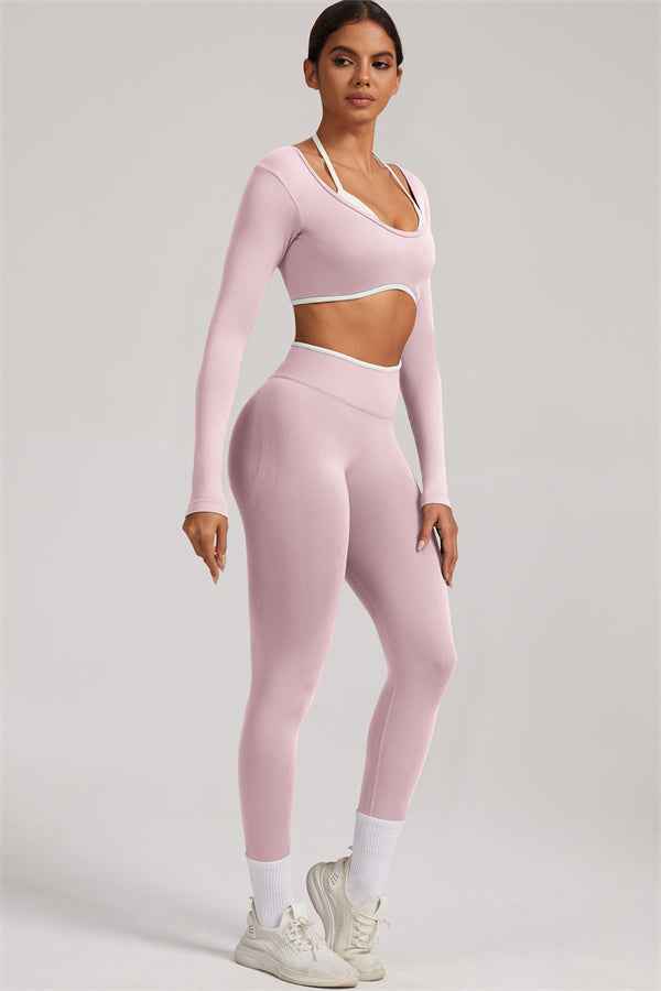 The Elevate Long Sleeve Crop top Leggings 2-Piece Set