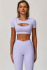 The Lavish Cut-out Crop Top Leggings 2-Piece Set