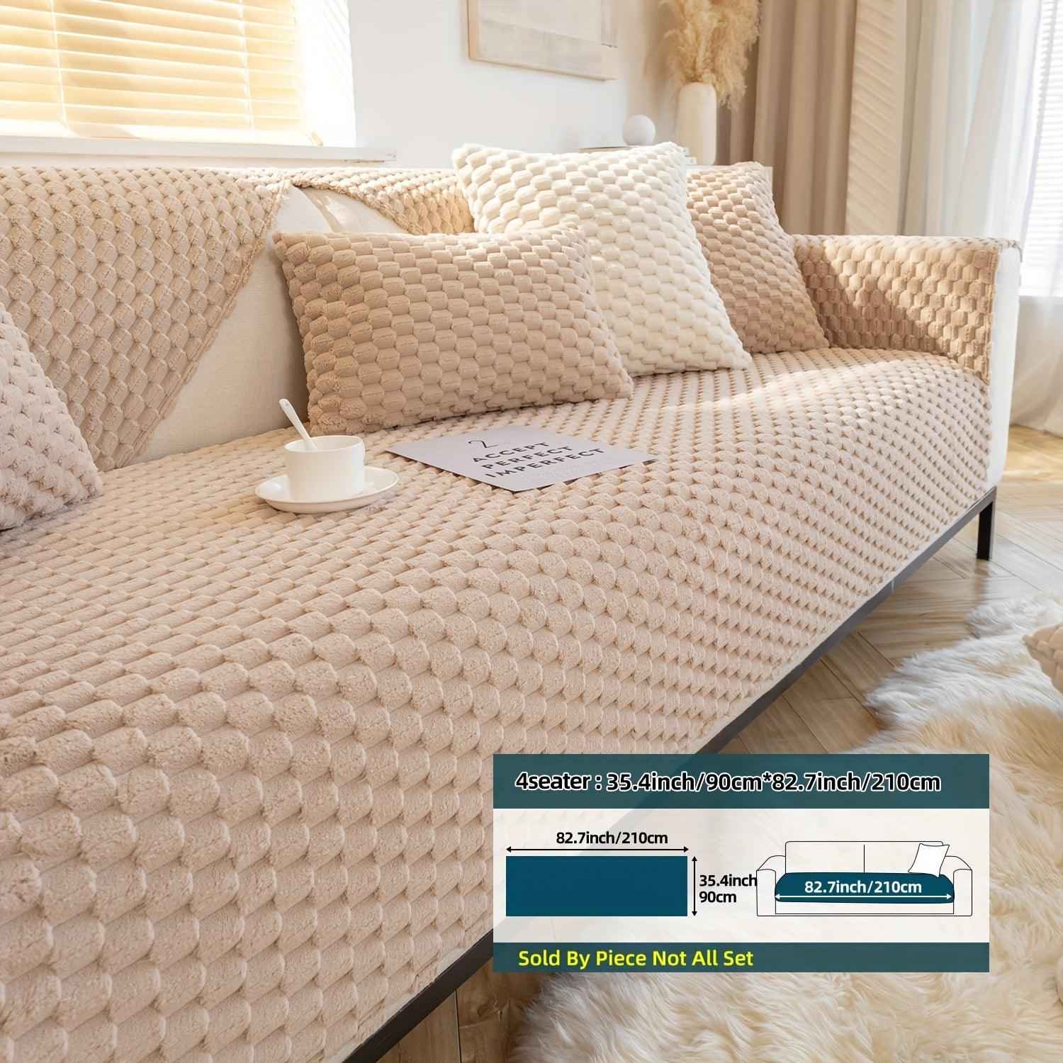 Plush Nordic Sofa Slipcover