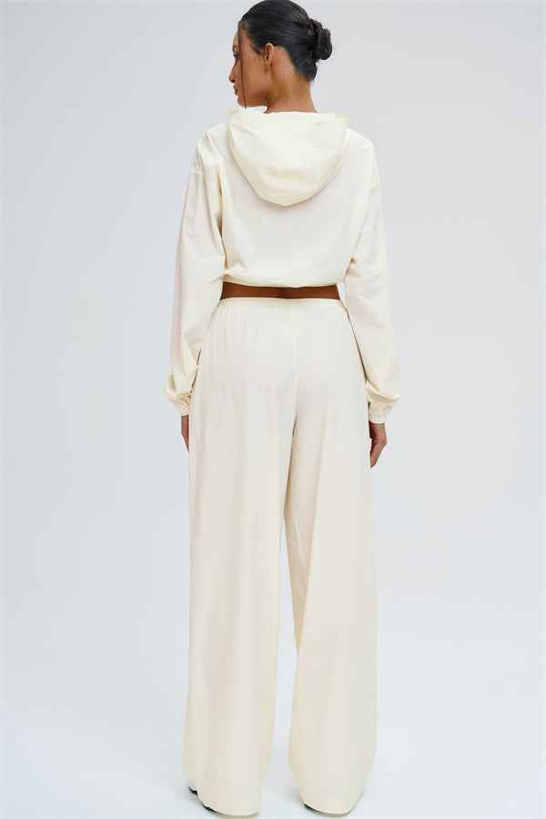 The Svelte UV protection Crop Hoodie Sweatpants 2-Piece Set