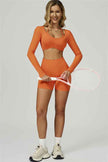 The Prime Long Sleeve Crop Top Shorts 2-Piece Set