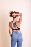 Tattoo Mesh Racerback Bralette - Pikemla