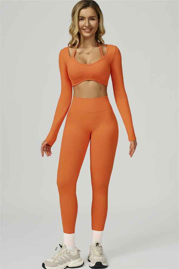 The Prime Long Sleeve Crop Top Leggings 2-Piece Set
