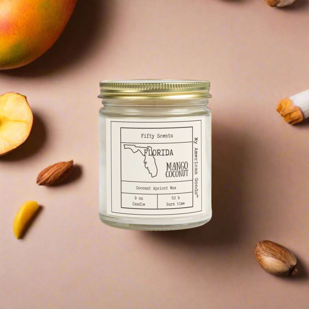 Florida Mango Coconut Scented Candle - Aromatic Home Decor
