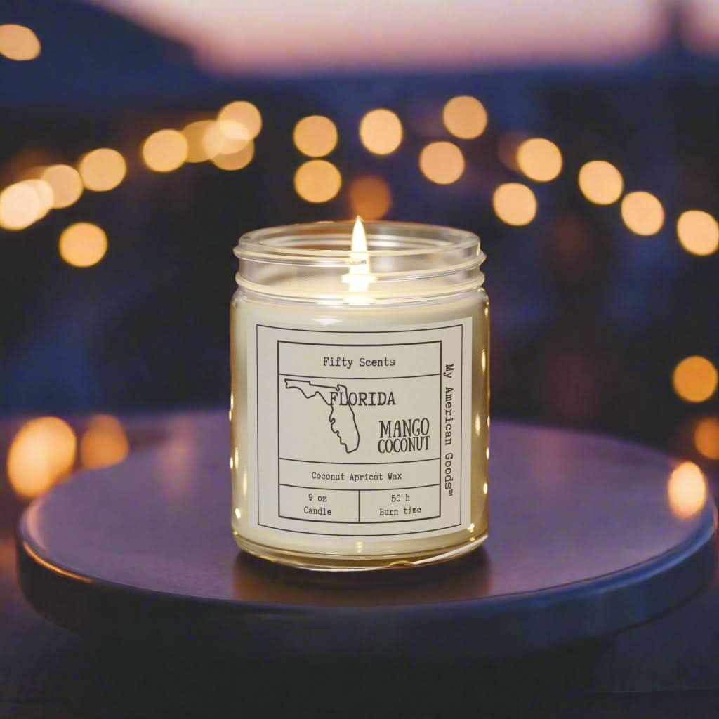 Florida Mango Coconut Scented Candle - Aromatic Home Decor