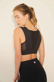 I Am Treasured Mesh Panel Quick Dry Butter Black Bra