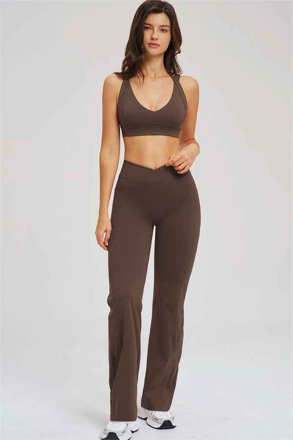 The Sizzle Sports Bra Flared Leggings 2-Piece Set