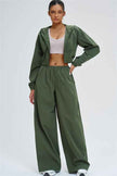 The Svelte UV protection Crop Hoodie Sweatpants 2-Piece Set