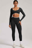 The Elevate New Long Sleeve Crop top Leggings 2-Piece Set