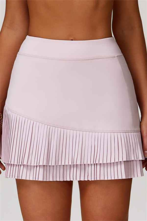 The Lavish Cut-out Crop Top Tennis Skirt 2-Piece Set