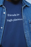 Friends In High Places (Navy - Oversize Shirt)