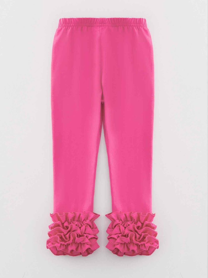 Milk Silk Ruffled Hot Pink Icing Legging