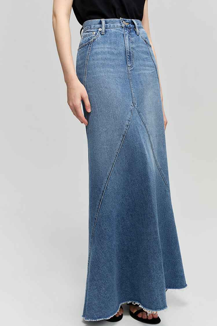 Ocean Wave Denim Skirt HJ821