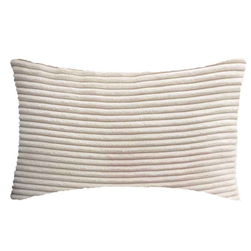 12''x20'' corduroy stripe  lumbar support throw pillow | 10 colors soft textured wide wale design | cozy lumbar & accent pillow | insert included