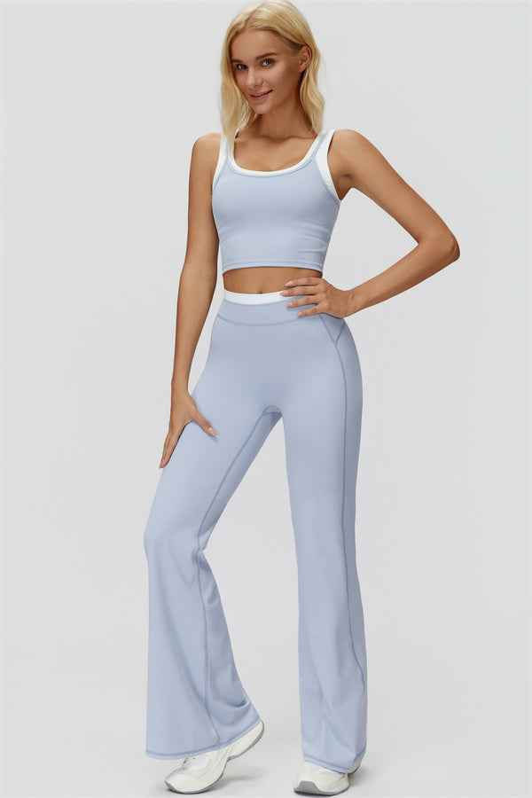 The Canyon Crop Tank Flared Leggings 2-Piece Set