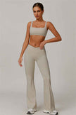 The Halo Sports Bra Flared Leggings 2-Piece Set