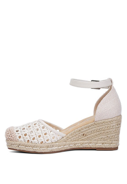 Mason Pin Buckle Wedge Heel Espradilles - Pikemla