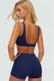 The Lushness V-Back Sports Bra Shorts 2-Piece Set
