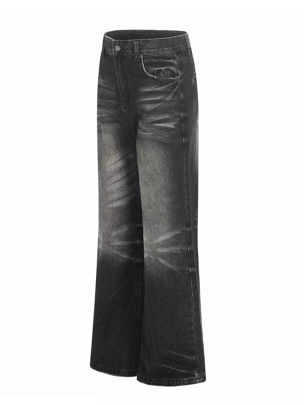 Men's Full Size Vintage Wash Wide Leg Jeans Plus Size