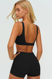 The Lushness V-Back Sports Bra Shorts 2-Piece Set
