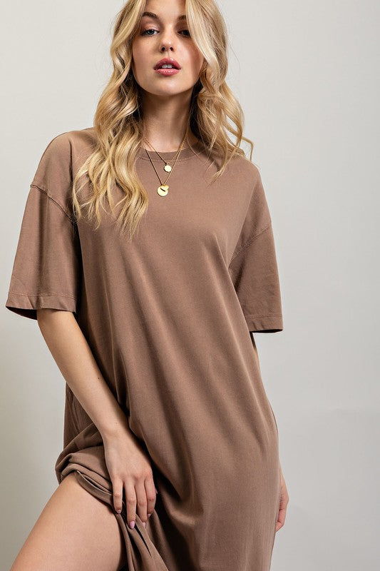 Loose Fit T-Shirt Dress - Pikemla