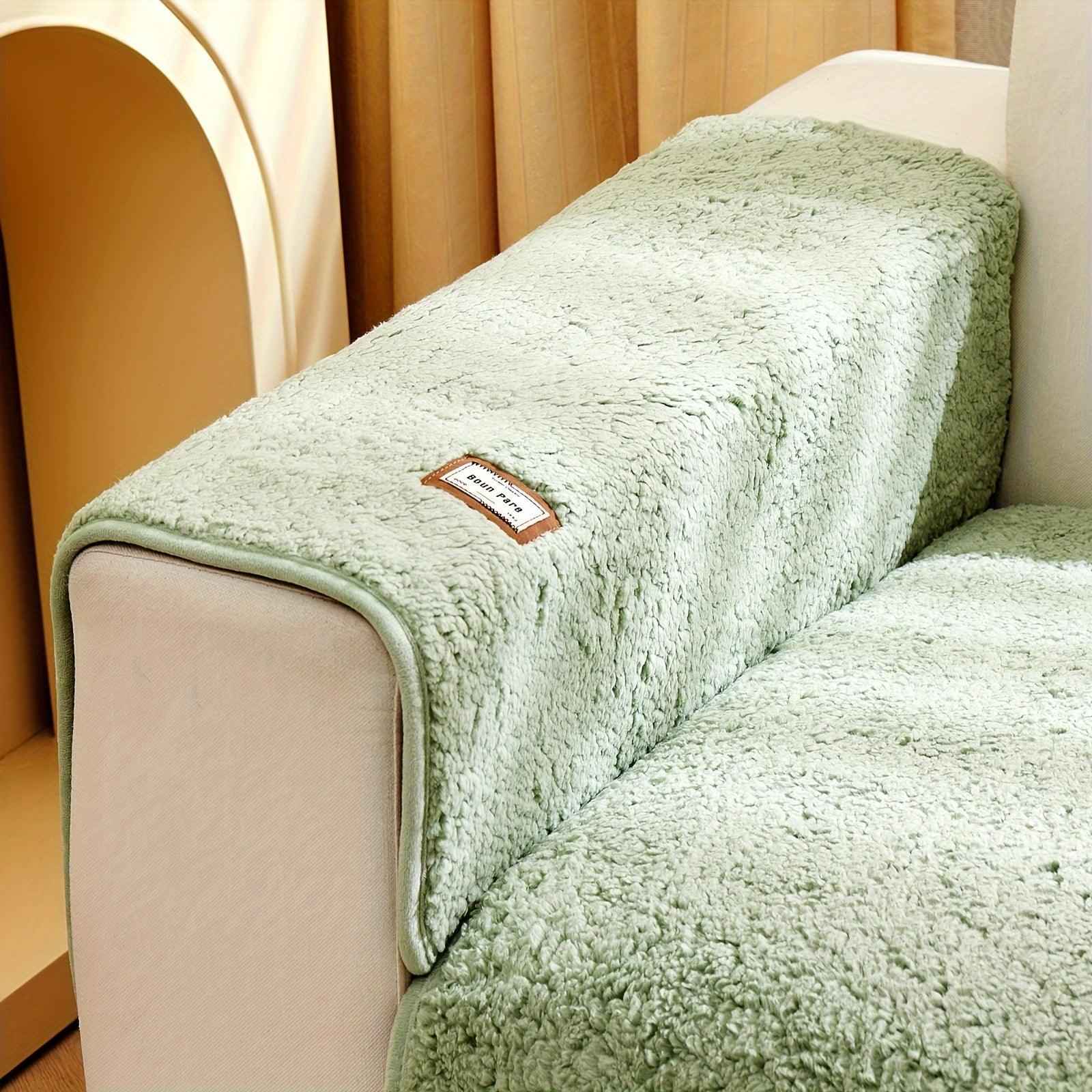 Durable 3 cushion couch cover | High-Quality Plush Sherpa Sofa Cover