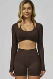 The Prime Long Sleeve Crop Top Shorts 2-Piece Set