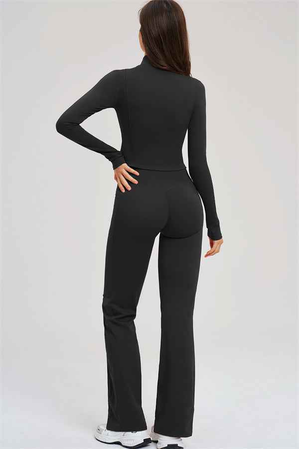 The Sizzle Zip Jacket Flared Leggings 2-Piece Set