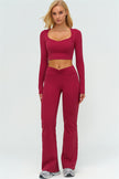 The Lushness Long Sleeve Crop top