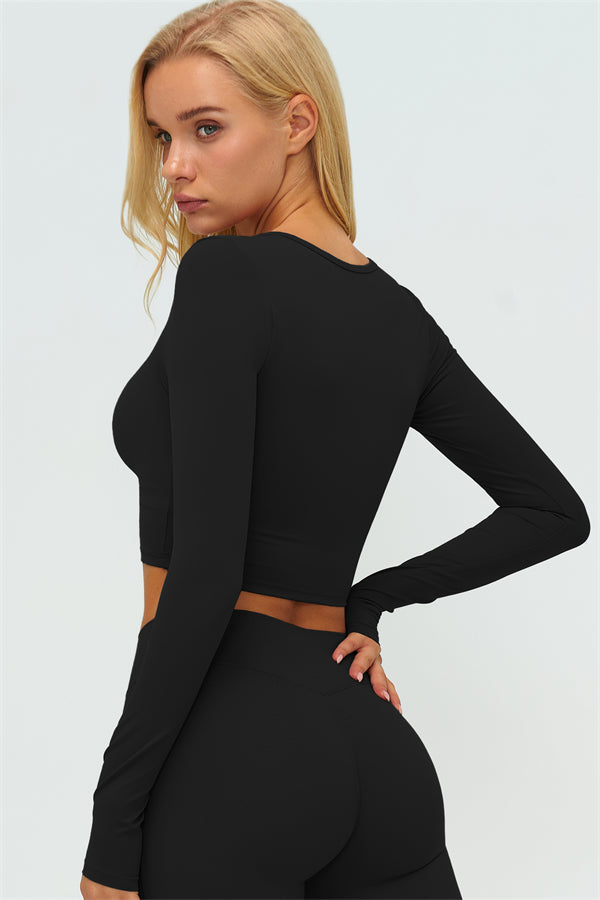 The Lushness Long Sleeve Crop top