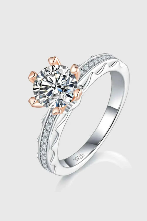 1 Carat Moissanite 925 Sterling Silver Ring