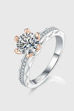 1 Carat Moissanite 925 Sterling Silver Ring