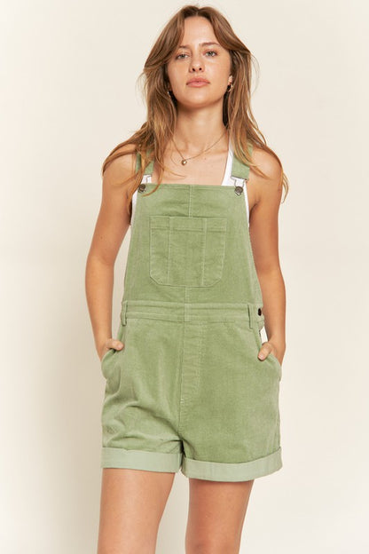 Corduroy Adjustable Shoulder Straps Overalls - Pikemla