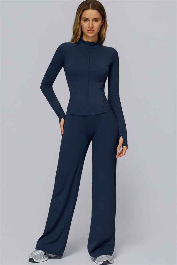 The FlexCore Pure Zip Jacket Flared Leggings 2-Piece Set