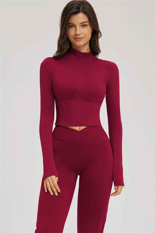 The Sizzle Zip Jacket Flared Leggings 2-Piece Set