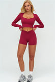 The Lushness Long Sleeve Crop top