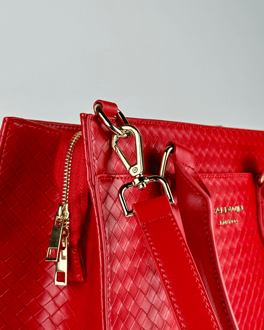 The Montrose Diaper Bag Tote - Cardinal