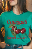 Fresh Picked Cherries Graphic Plus Tee - Pikemla