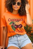 Fresh Picked Cherries Graphic Plus Tee - Pikemla