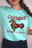 Fresh Picked Cherries Graphic Plus Tee - Pikemla