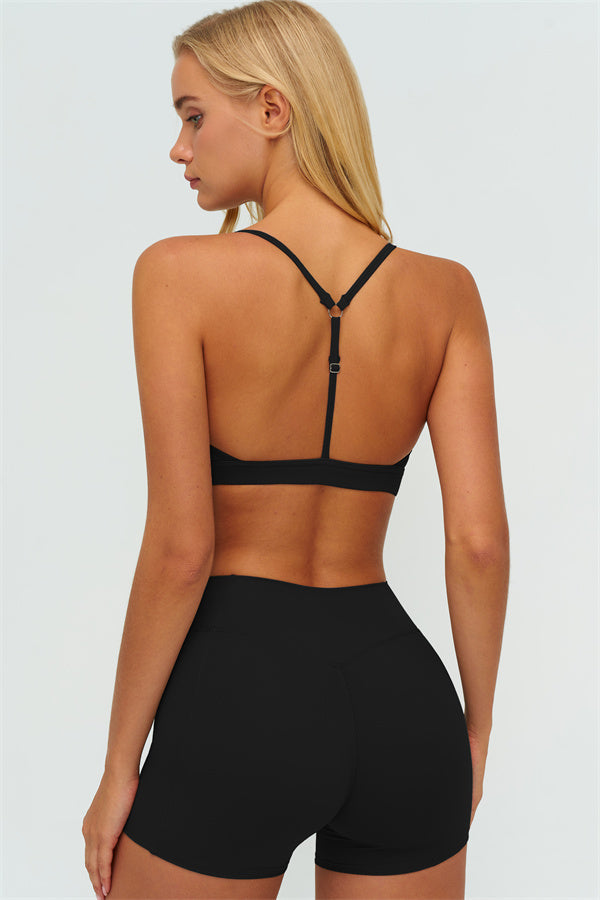 The Lushness Y-Back Sports Bra Shorts 2-Piece Set