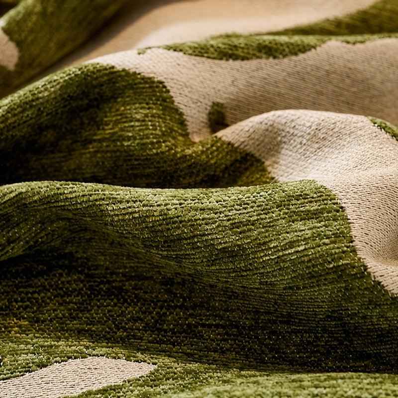 Premium Chenille Fabric Dark Green Couch Cover - All-Season Protector