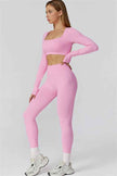 The Reign Long Sleeve Crop Top Leggings 2-Piece Set