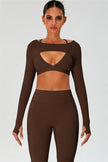 The Ember Sports Bra Crop Top Flared Leggings 3-Piece Set