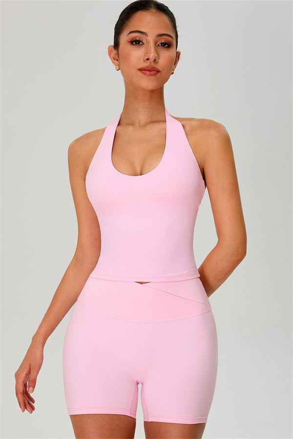 The Solid Halter Tank Top