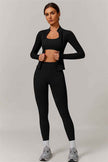 The Nova Luxe Jacket Sports Bra Leggings 3-Piece Set