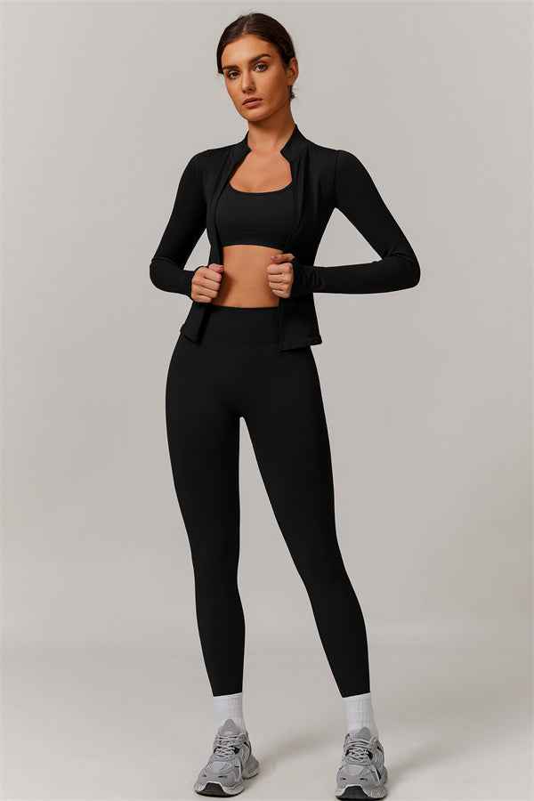 The Nova Luxe Jacket Sports Bra Leggings 3-Piece Set